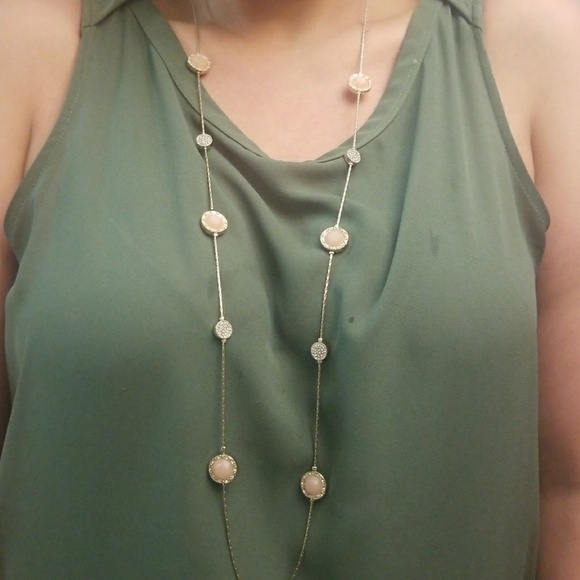 Used 3 pc Faux Opal Jewelry Set witn Rhinstones - Picture 8 of 8